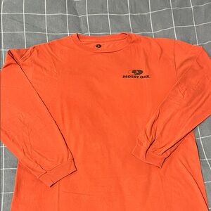 Mossy Oak Men's Vibrant Orange Long Sleeve Tee